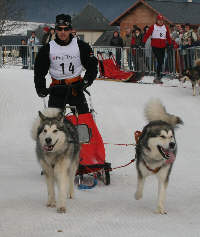 Jean-Michel Hoog avec Amarok & Everest au BT de Meaudre 2008 - Vice champion de france FFPTC 2008 en Mi-distance 
