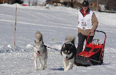 Eric avec Balto et Charlie - 4 me place au championnat AMCF   L'alpe du Grand Serre 2009 (crdit photo Anne Miclo)