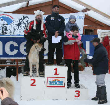 Le Podium - Damien avec Sarah  la 3me place en C2