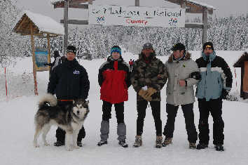 Le podium de l'quipe du brevet de travail au Plateau du Retord 2009 (crdit photo Anne Miclo)