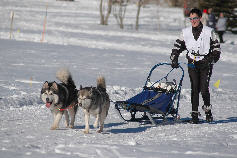 Valrie avec Hunter et Ucille - 7 me place au championnat AMCF   L'alpe du Grand Serre 2009 (crdit photo Anne Miclo)